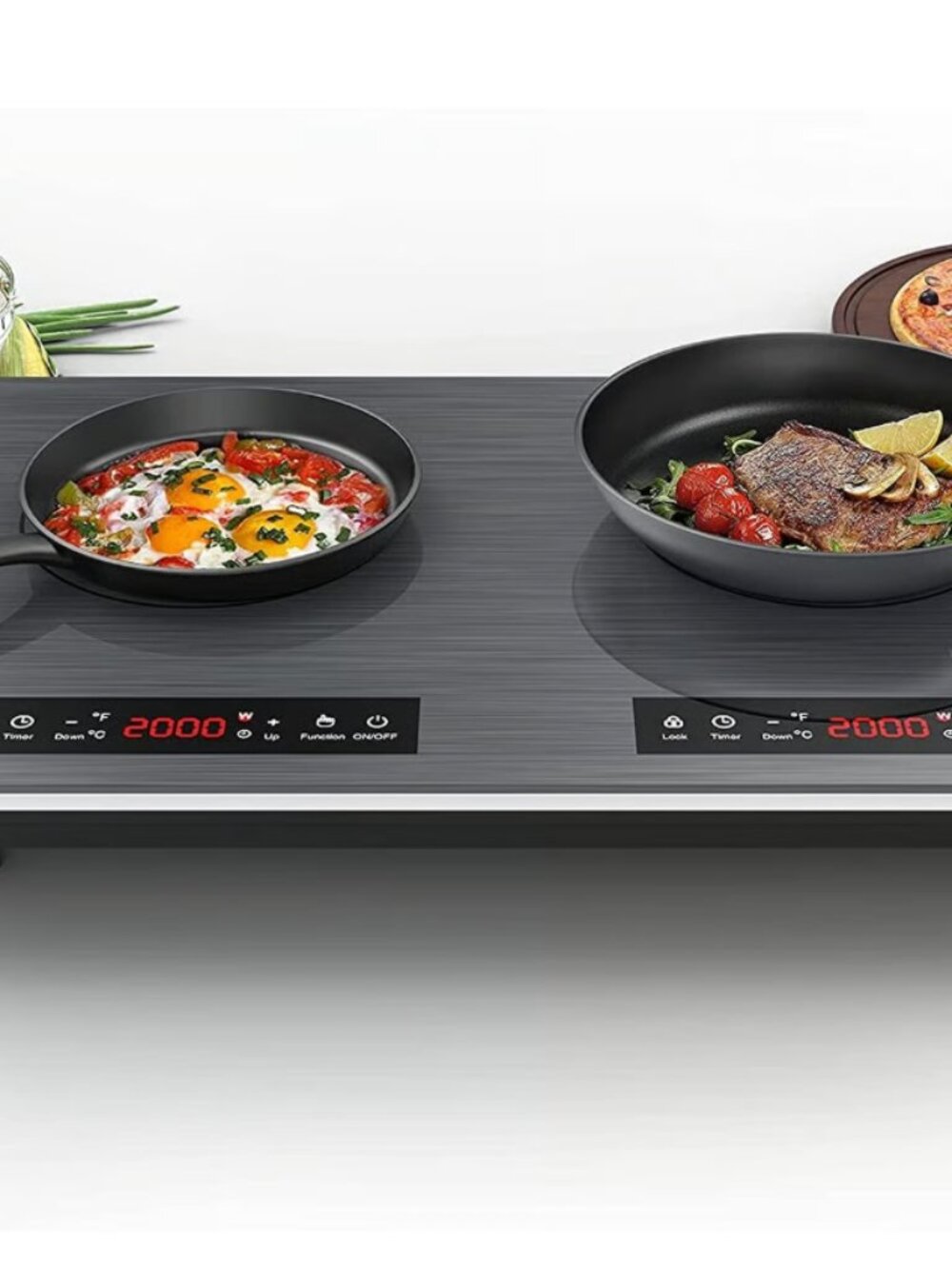VBGK Double Induction Cooktop,4000W 2 burner induction cooktop,110V Hot Plate